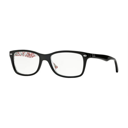 Ray-Ban Optical 0RX5228 Square Eyeglasses for Womens - Size - 50 (Top Black On Texture White)