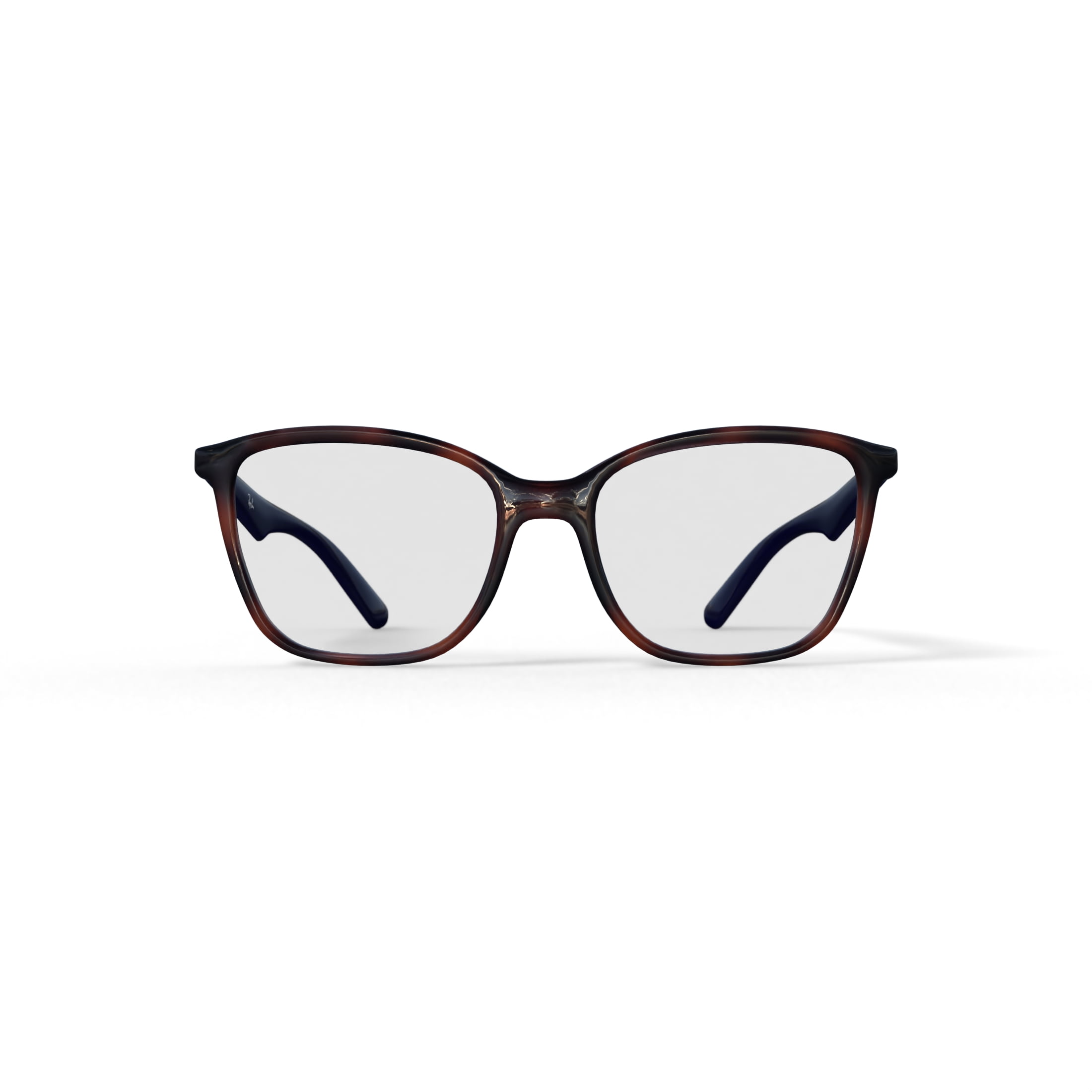 Ray-Ban Unisex Size 52 Rectangular Prescription Eyeglasses with Case, Light Havana/Demo Lens