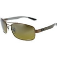 thumbnail image 1 of Ray-Ban Polarized Chromance RB8318CH-121/A2-62 Brown Rectangle Sunglasses, 1 of 3