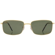 Ray Ban Polarized Dark Green Chromance Rectangular Unisex Sunglasses RB3717 9196P1 60