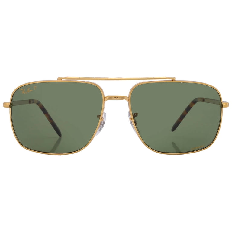 Ray-Ban Polarized Navigator Sunglasses, Dark Green Lenses  display picture 3