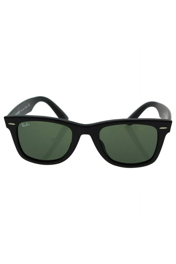 Ray Ban RB 2140-F Wayfarer 901-S - Matte Black/Green by Ray Ban for Men - 52-22-150 mm Sunglasses