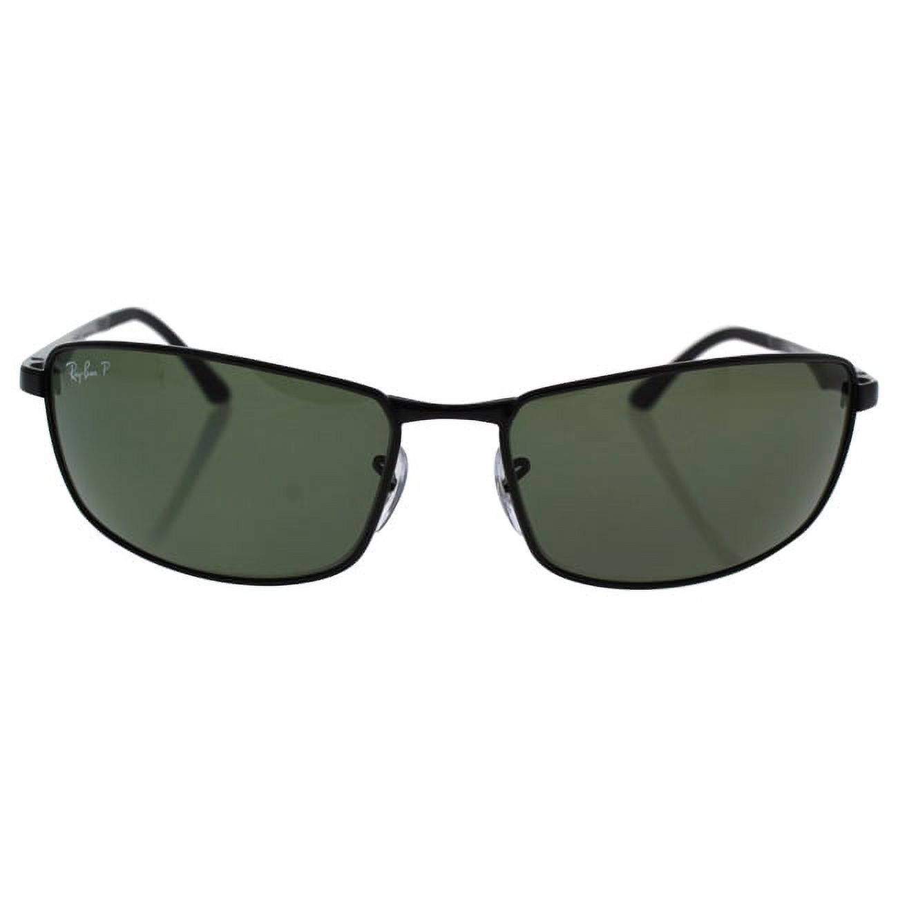 Ray Ban RB 3498 002/9A - Black/Green Polarized by Ray Ban for Men - 64-17-135 mm Sunglasses - image 1 of 3