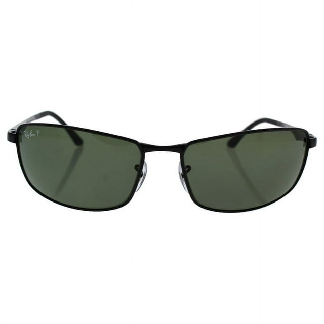 Ray Ban RB 3498 002/9A - Black/Green Polarized by Ray Ban for Men - 64-17-135 mm Sunglasses