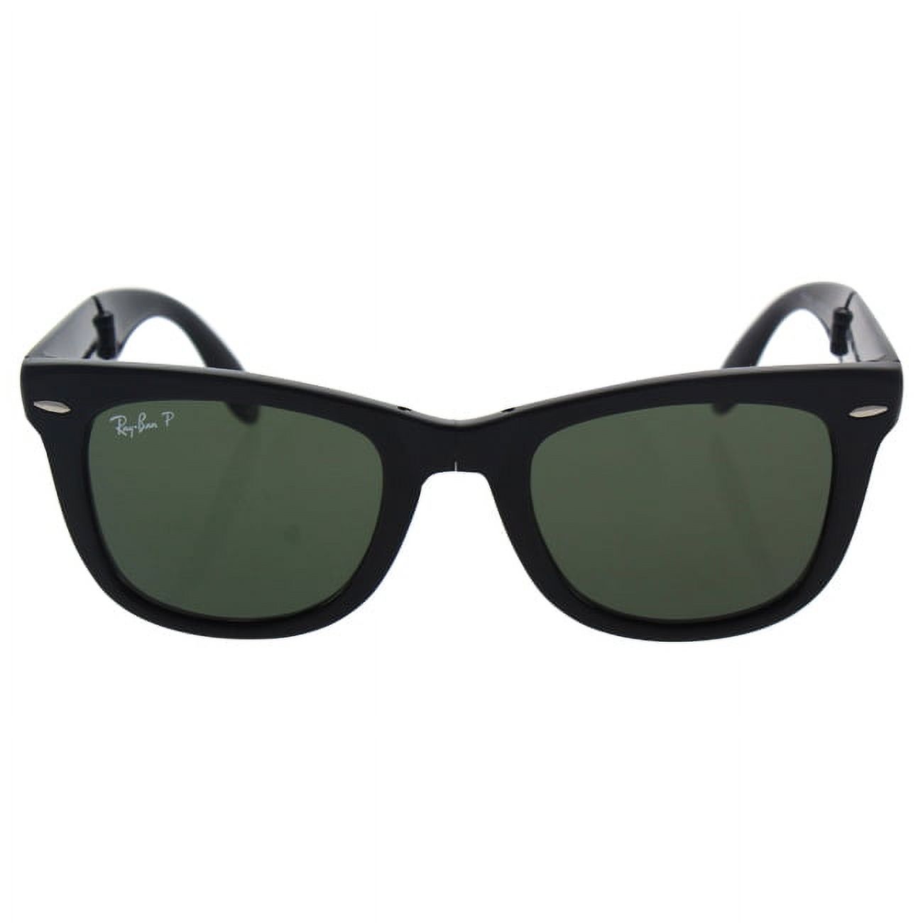 Ray Ban RB 4105 601/58 Folding Wayfarer - Black/Green Polarized by Ray Ban for Unisex - 50-22-140 mm Sunglasses - image 1 of 2