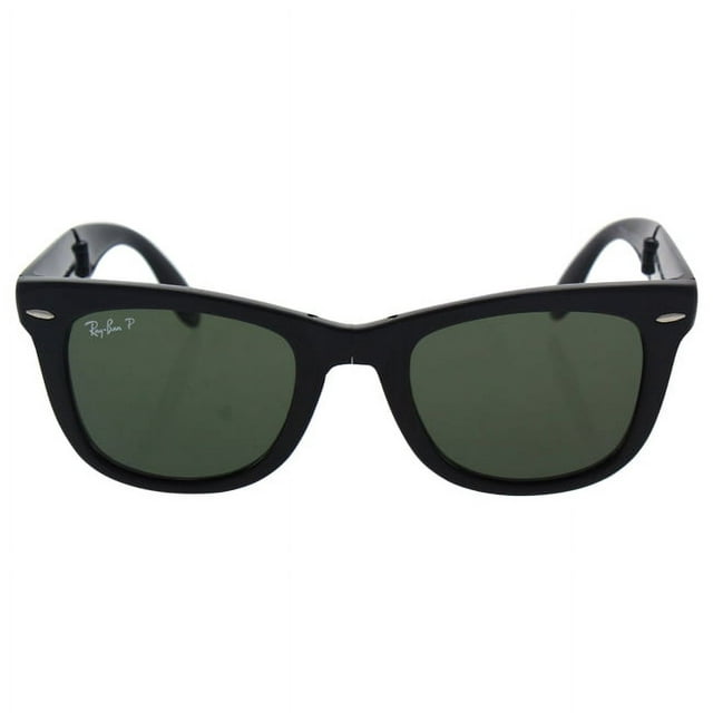 Ray Ban RB 4105 601/58 Folding Wayfarer - Black/Green Polarized by Ray Ban for Unisex - 50-22-140 mm Sunglasses