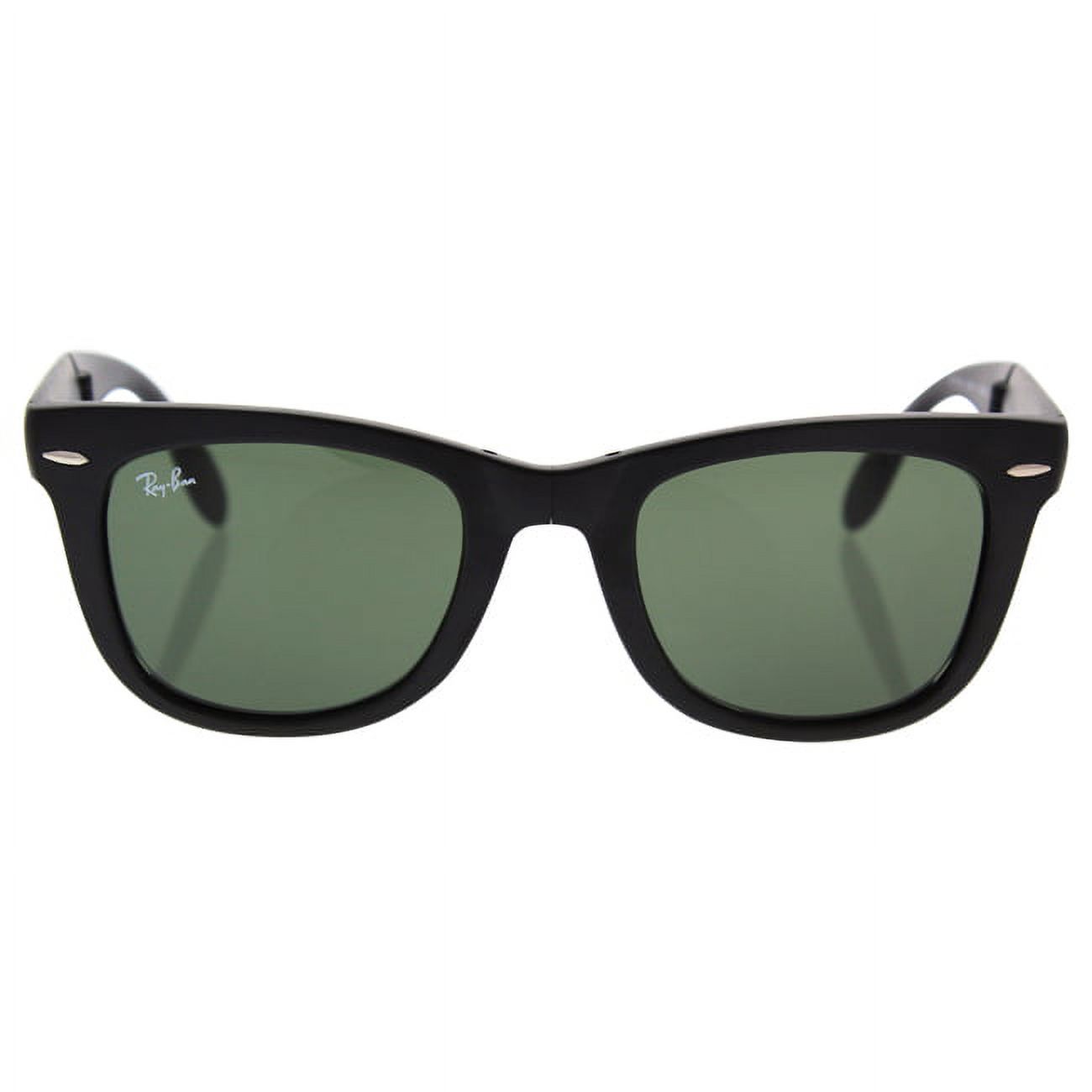 Ray Ban RB 4105 601-S Folding Wayfarer - Black Matte/Green by Ray Ban for Men - 50-22-140 mm Sunglasses - image 1 of 7