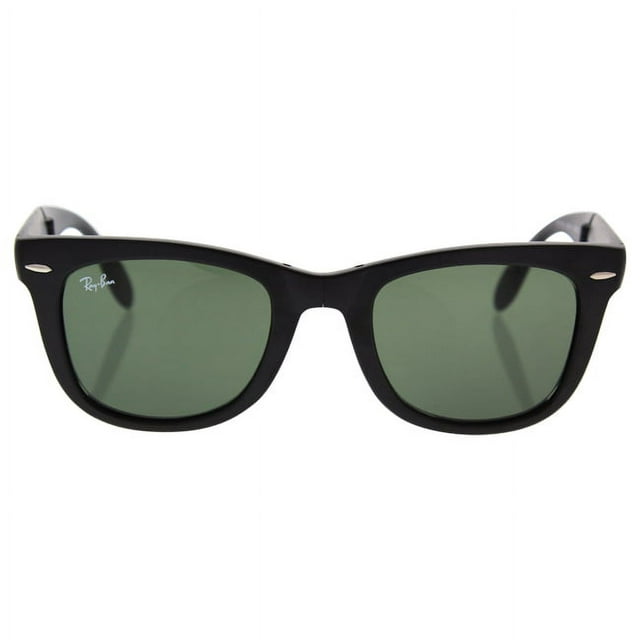 Ray Ban RB 4105 601-S Folding Wayfarer - Black Matte/Green by Ray Ban for Men - 50-22-140 mm Sunglasses