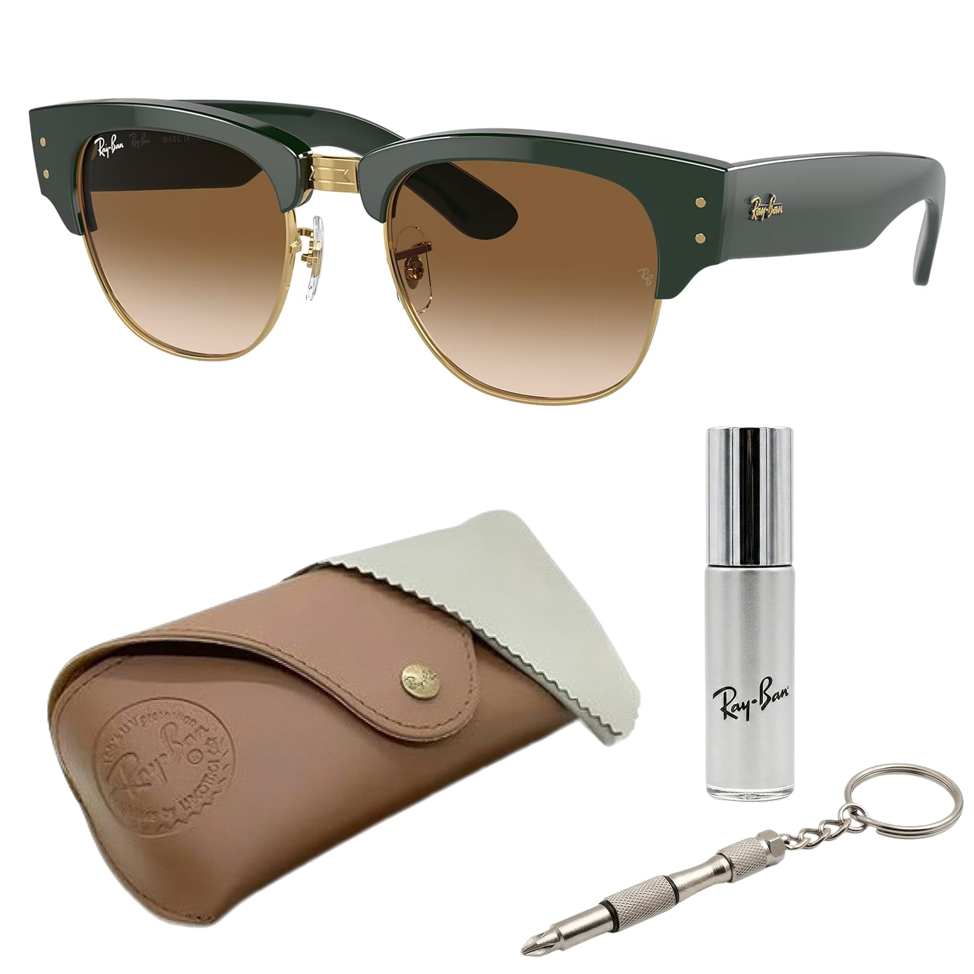 Ray-Ban Women\'s Black Rectangular Sunglasses with Brown Case Amazon.com: Ray-Ban Unisex Sunglasses Havana Frame, Brown  main image 3