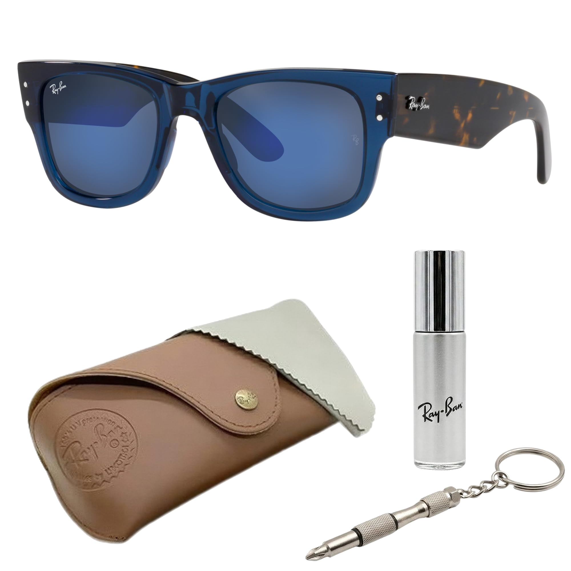 Ray-Ban polarized sunglasses with case Ray-Ban RB4264 Black , Blue , Gold Prescription Sunglasses  main image 2