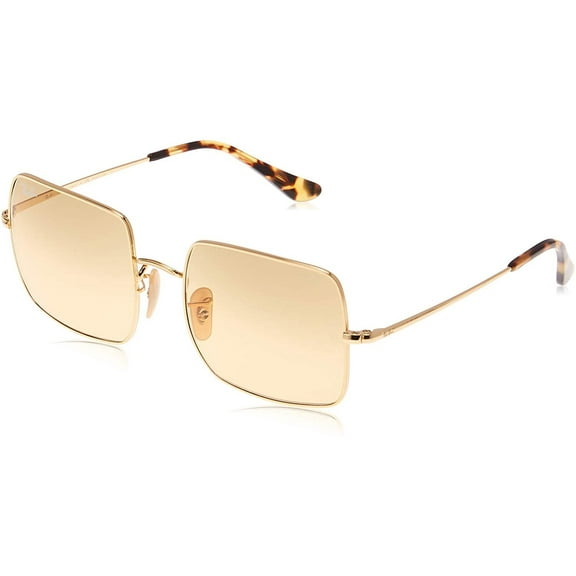 Ray-Ban RB1971 Evolve Metal Square Sunglasses, Gold/Photochromic Orange Gradient, 54 mm