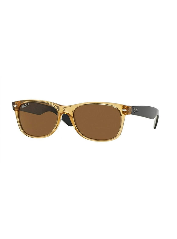 Ray-Ban RB2132 NEW WAYFARER 945/57 55M Honey/Crystal Brown Polarized Sunglasses For Men