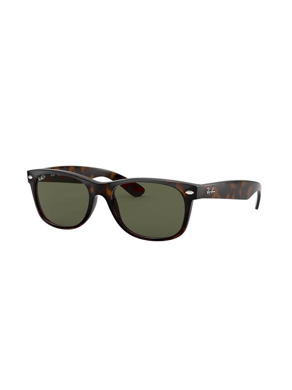 RB2132 NEW WAYFARER CLASSIC Square Shape Sunglasses Polished Tortoise Frame | Polarized G-15 Green Lens 52mm