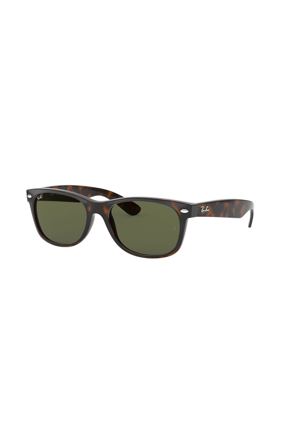 RB2132 NEW WAYFARER CLASSIC Square Shape Sunglasses Polished Tortoise Frame | G-15 Green Lens 55mm
