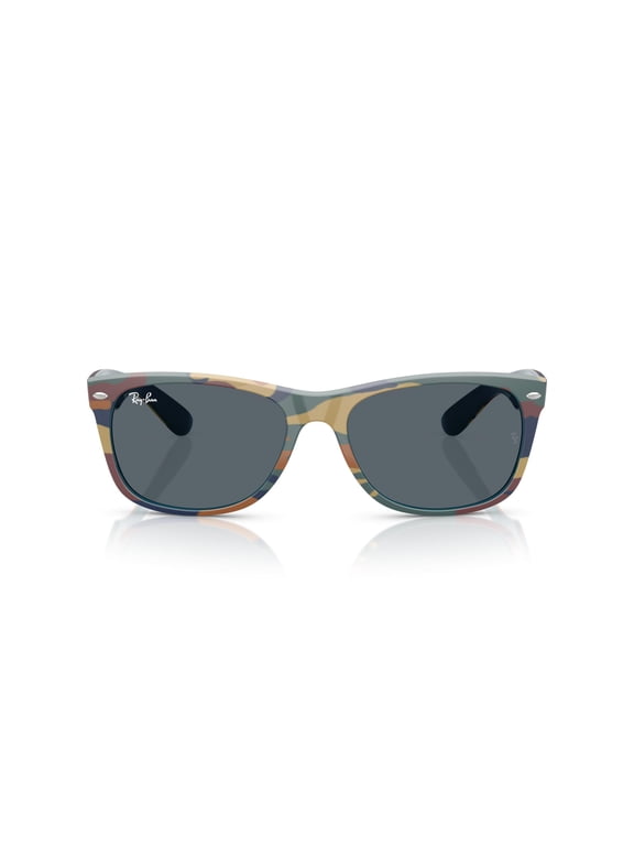 RB2132 New Wayfarer Sunglasses, Camo/Blue, 55 mm