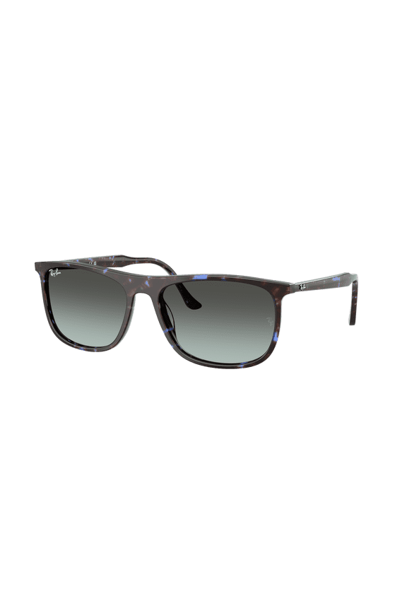 RB2216 RB2216 Rectangle Shape Sunglasses Polished Havana Blue Turtle Frame | Blue Vintage Lens 61mm