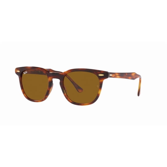RAY-BAN RB2298 HAWKEYE Square Shape Sunglasses Polished Striped Havana Frame | Brown Lens 52mm