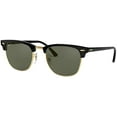 thumbnail image 1 of Ray Ban RB3016 CLUBMASTER 901/58 51M Black/Crystal Green Polarized Sunglasses For Men, 1 of 4