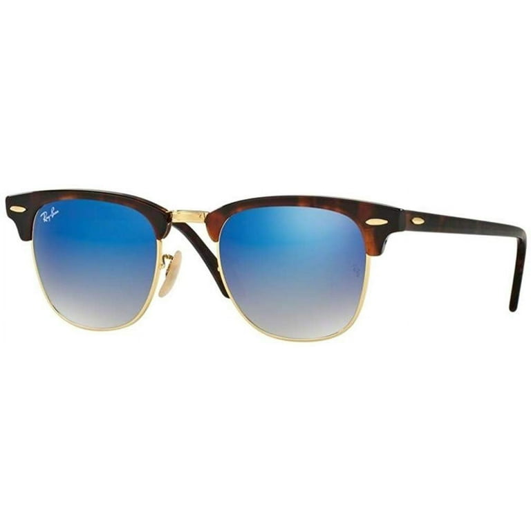 Ray-Ban RB3016 CLUBMASTER 990/7Q 51M Shiny Red/Havana/Blue Flash