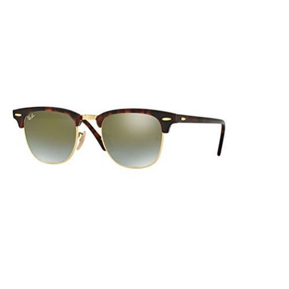 Ray Ban RB3016 CLUBMASTER 990/9J 49M Shiny Red/Havana/Green Flash Gradient Sunglasses For Men For Women