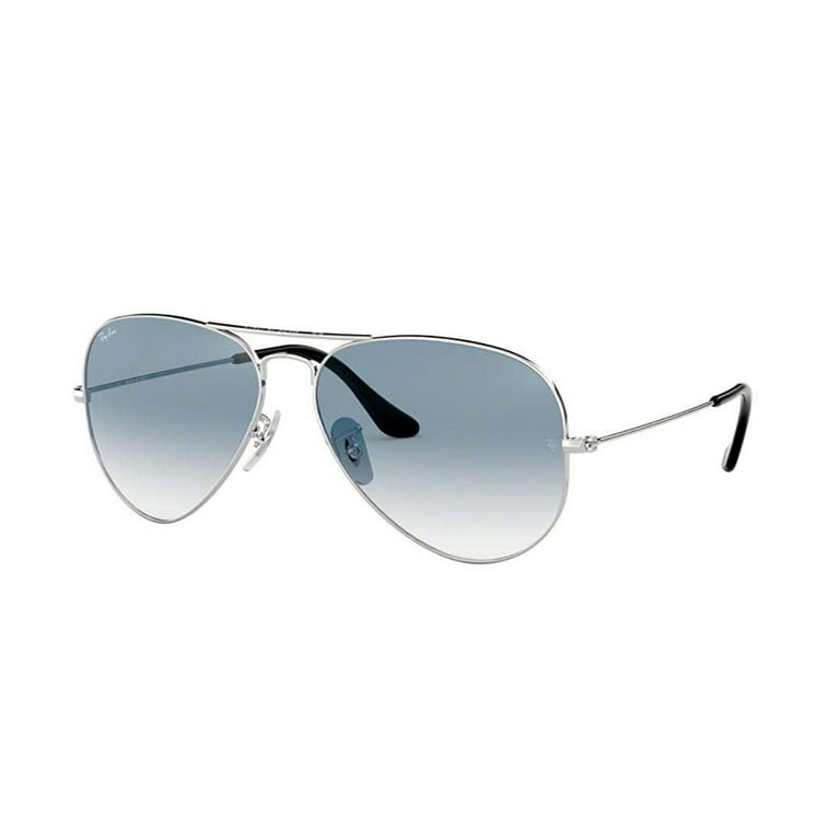小物 Ray-Ban Aviator RB3025 003/3F SilverBlue Ray Ban RB3025 003/3F 62M Silver/ Light Blue Gradient Aviator