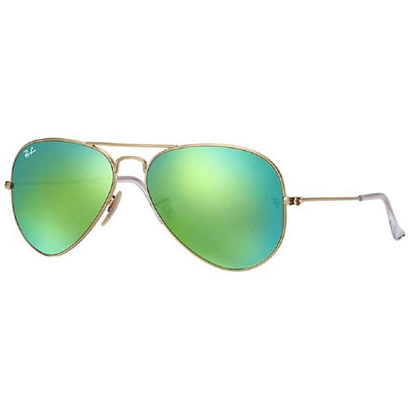 Ray Ban RB3025 112/19 62M Matte Gold/ Green Mirror Multi Green Aviator