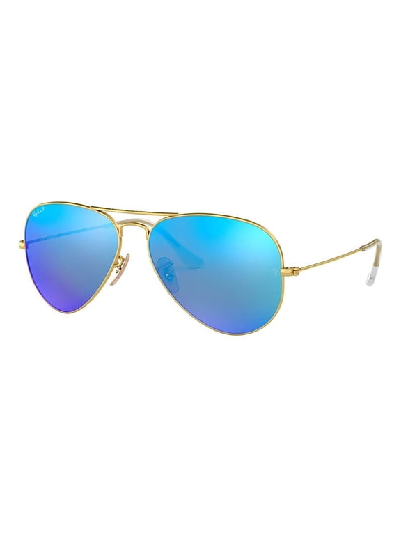 Ray Ban RB3025 112/4L 58M Matte Gold/Polarized Blue Mirror Aviator,Matte Gold/ Polarized Blue Mirror,58 mm
