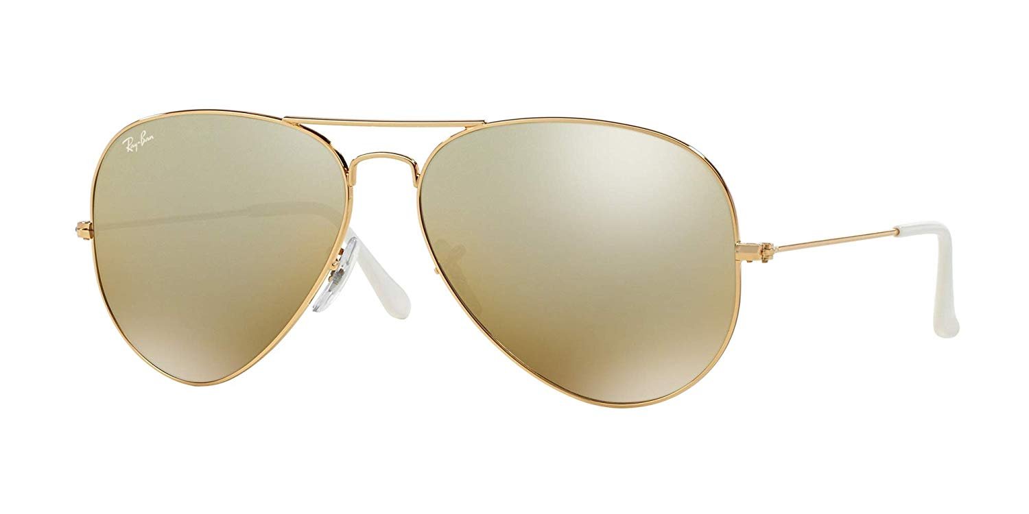 Ray Ban RB3025 AVIATOR LARGE METAL 019/Z2 55M Matte Silver/Brown