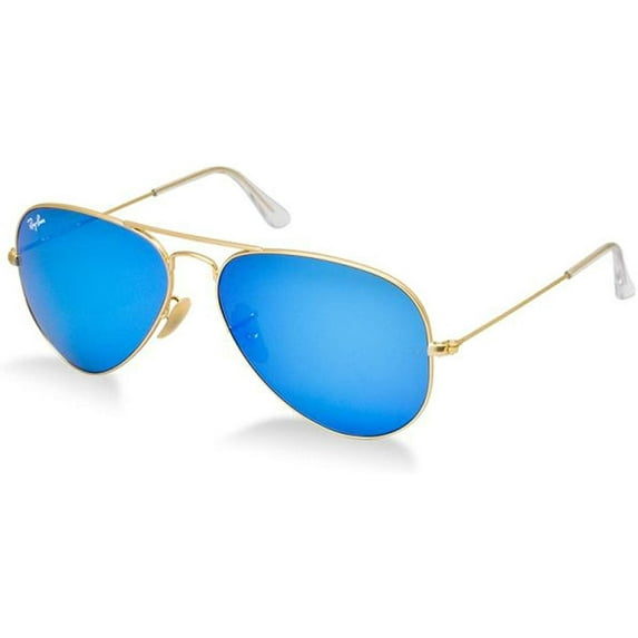 Ray Ban RB3025 Aviator Large Metal 112/17 58M Matte Gold/Multi, Blue, Size 58 mm