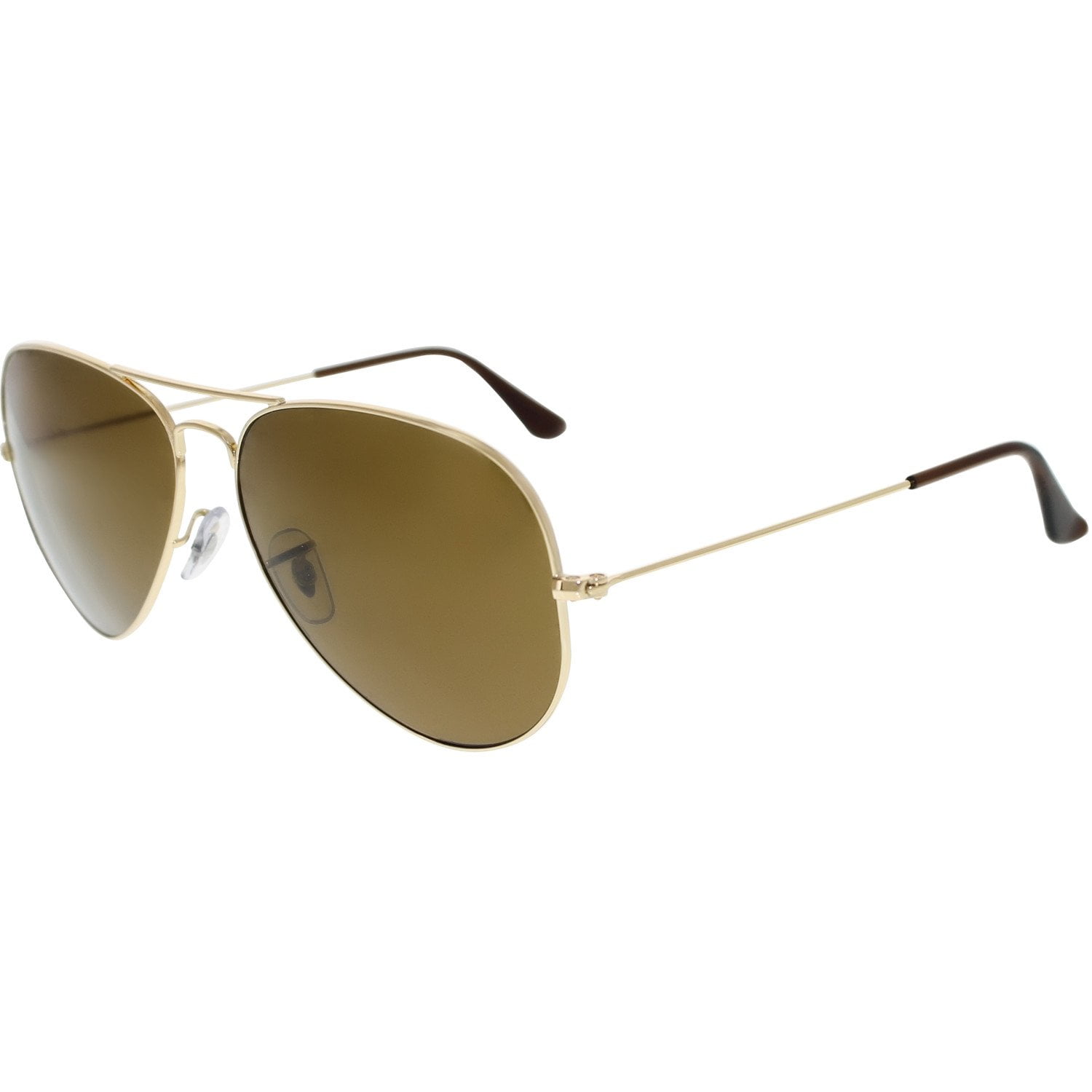 Ray-ban Sunglasses Aviator Gradient Unisex Gold Frame Brown Lenses 58-14