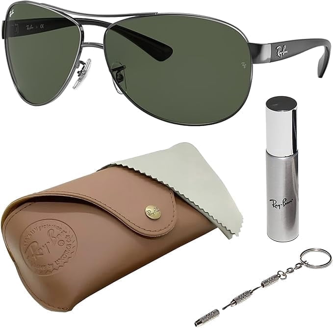 RayBan RB3172 NEW PILOT 60 ガンメタ イタリア製 Ray-Ban RB3386 Pilot Shaped Non-Polarized Sunglasses for Men