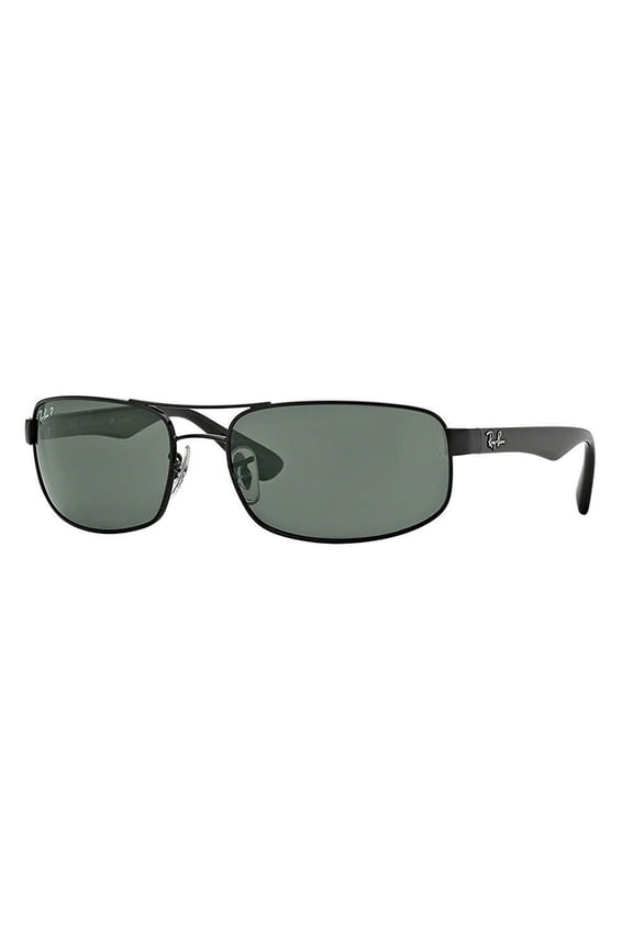 Ray-Ban RB3445 002/58 64M Black/Dark Green Polarized Sunglasses For Men