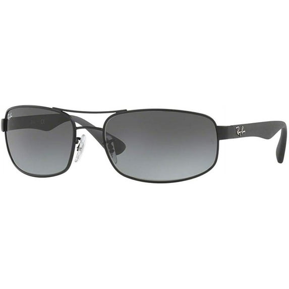 Ray-Ban RB3445 006/11 61M Matte Black/Grey Gradient Sunglasses For Men