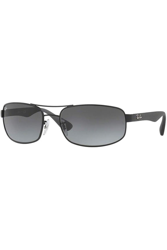 Ray-Ban RB3445 006/11 61M Matte Black/Grey Gradient Sunglasses For Men