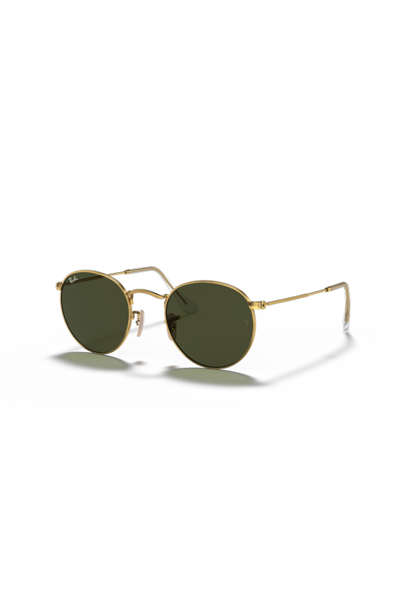 Round Metal RB3447 Sunglasses, Polished Arista Gold with G-15 Green Lenses