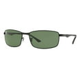 thumbnail image 1 of Ray-Ban RB3498 002/71 64M Black/Green Sunglasses For Men, 1 of 3