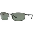 thumbnail image 1 of Ray-Ban RB3498 002/9A 64M Black/Green Polarized Sunglasses For Men, 1 of 3