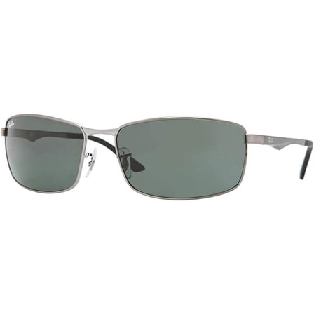 Ray-Ban RB3498 004/71 61M Gunmetal/Green Sunglasses For Men