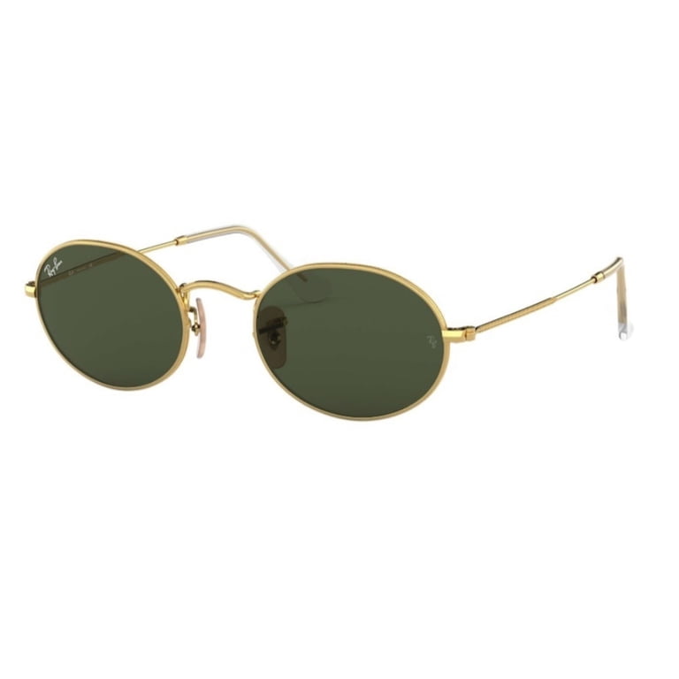 Ray-Ban RB3547 54mm Oval Sunglasses (Gold/Green) - Walmart.com