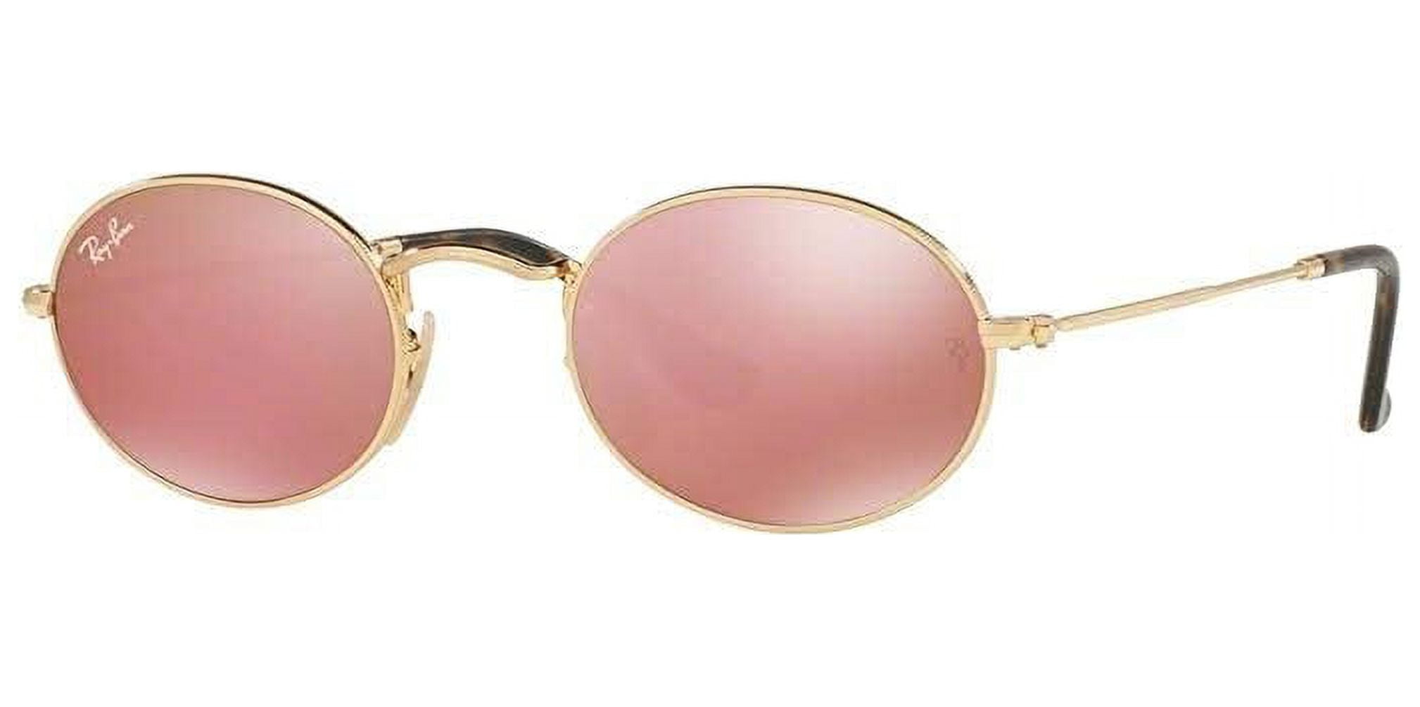Ray Ban RB3547N OVAL 001 Z2 51M Gold Copper Flash Sunglasses For