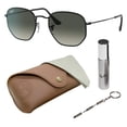 thumbnail image 1 of Ray-Ban RB3548 HEXAGONAL Square-Round Shaped Non-Polarized Sunglasses for Men & Women - Includes Official RAYBAN Eyewear Kit - Ideal Formal & Casual Wear Sunglasses - Grey Gradient Lens, 1 of 7