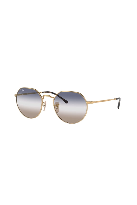 RB3565 Jack Round Sunglasses, Gold/Clear Gradient Blue, 53 mm