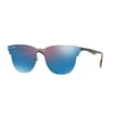thumbnail image 1 of Ray-Ban RB3576N BLAZE CLUBMASTER 153/7V 41M Demi Gloss Black/Dark Violet Blue Mirror Sunglasses For Men For Women, 1 of 4
