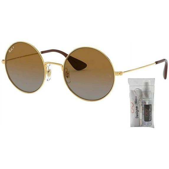 Ray-Ban RB3592 JA-JO 001/T5 50M Gold/Light Grey Gradient Brown Polarized Sunglasses For Women