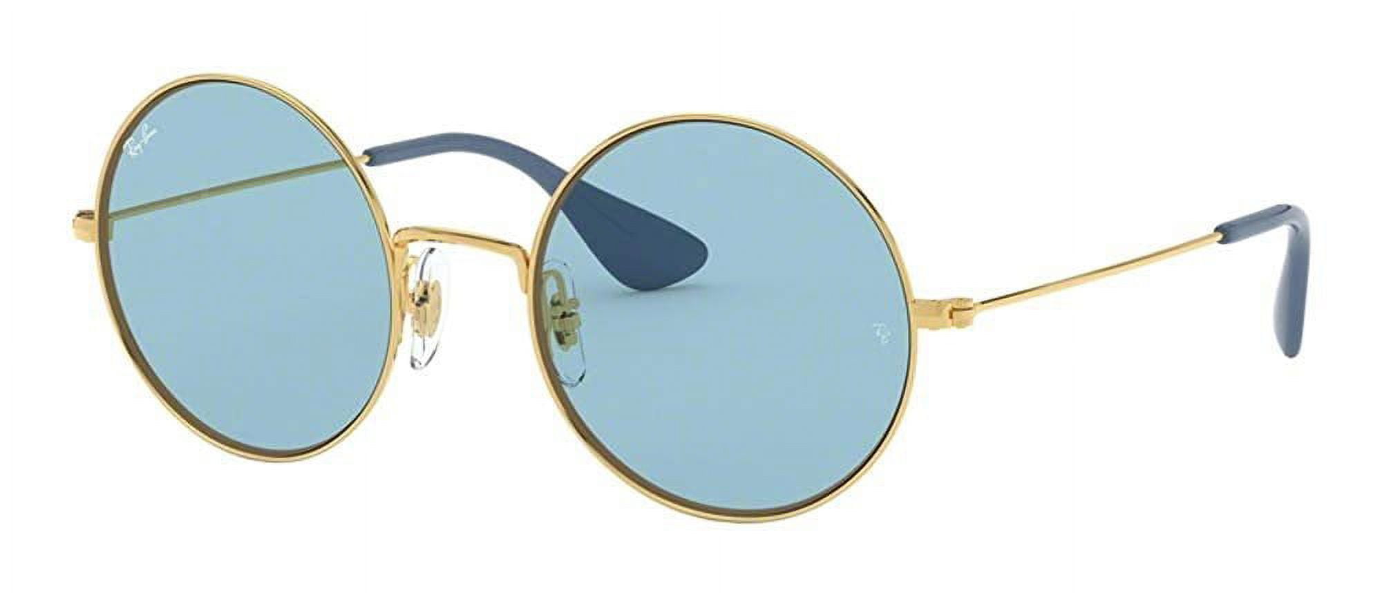 Ray-Ban RB3592 Ja-Jo Round Sunglasses, Gold/Blue Mirrored