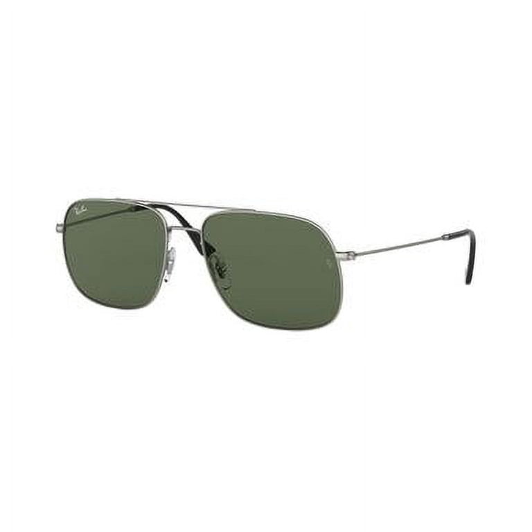 Ray-Ban RB3595-911671 Silver Square Green Classic Lens  display picture 3