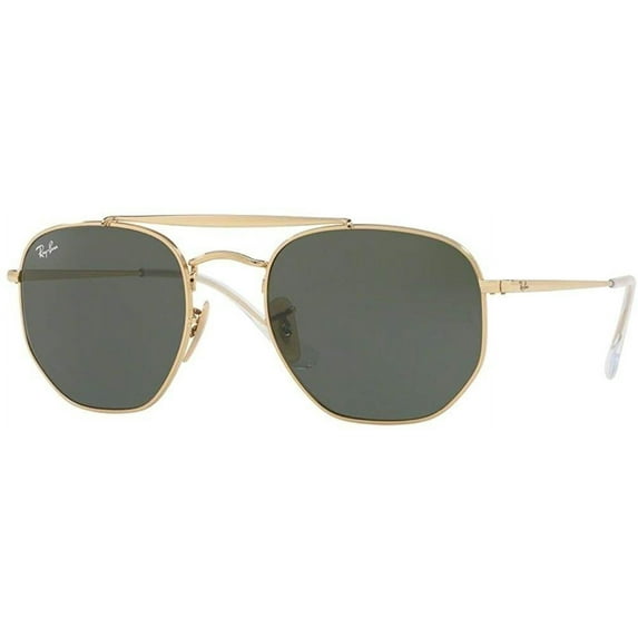 Ray-Ban RB3648 THE MARSHAL 001 51M Gold/Green Sunglasses For Men For Women