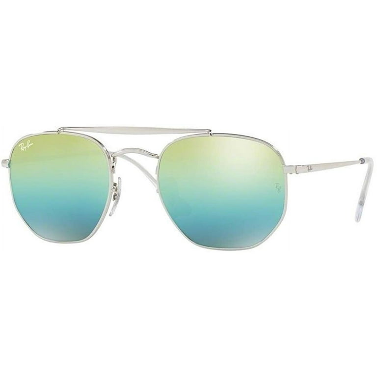 Ray-Ban RB3648 THE MARSHAL 003/I2 54M Silver/Green Blue Mirror Sunglasses  For Men For Women