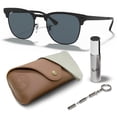 thumbnail image 1 of Ray-Ban RB3716 CLUBMASTER METAL Square Shaped Non-Polarized Sunglasses for Men & Women - Includes Official RAYBAN Eyewear Kit - Ideal Formal & Casual Wear Sunglasses - Blue Lens, 1 of 7