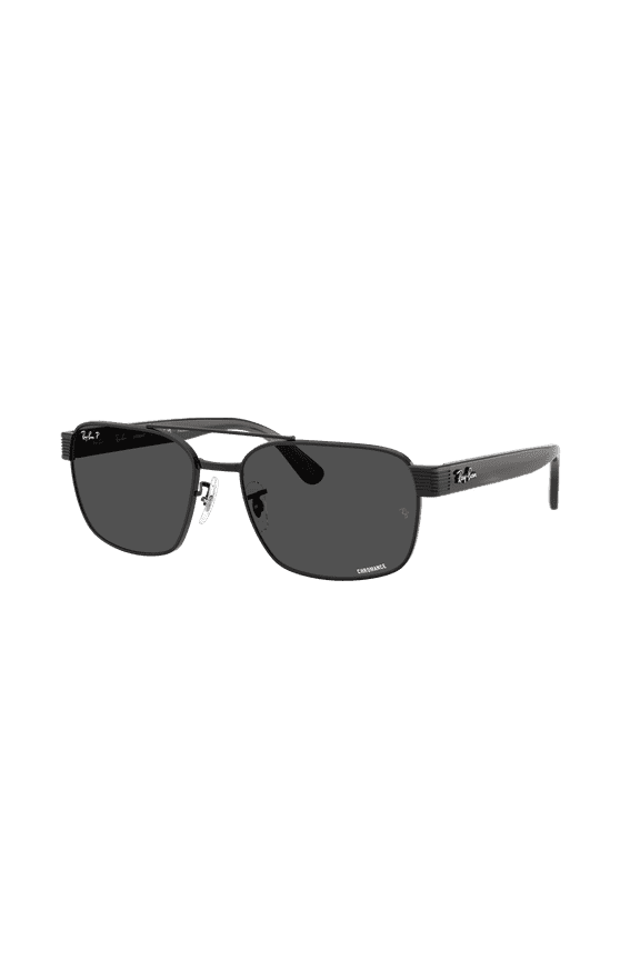 RB3751CH RB3751CH CHROMANCE Square-Round Shape Sunglasses Polished Black Frame | Polarized Dark Grey Chromance Lens 61mm